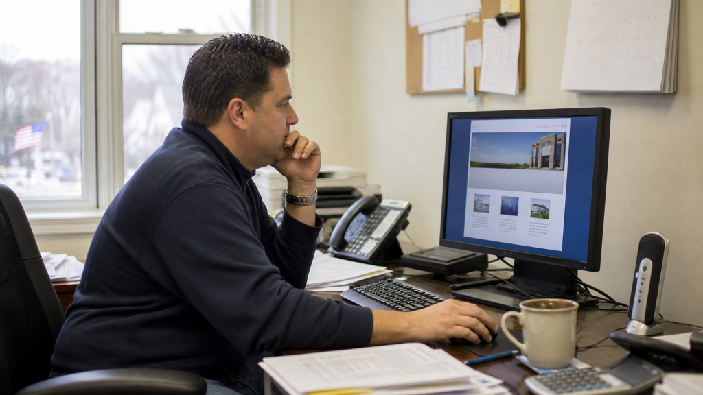 Web design workspace used for New Jersey business website projects
