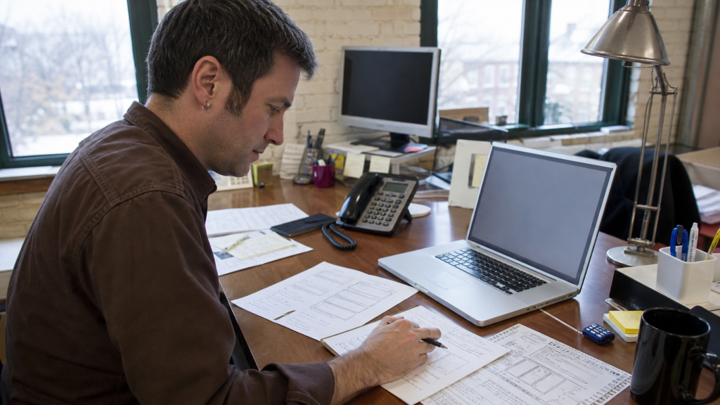 Small business growth desk for ecommerce website planning