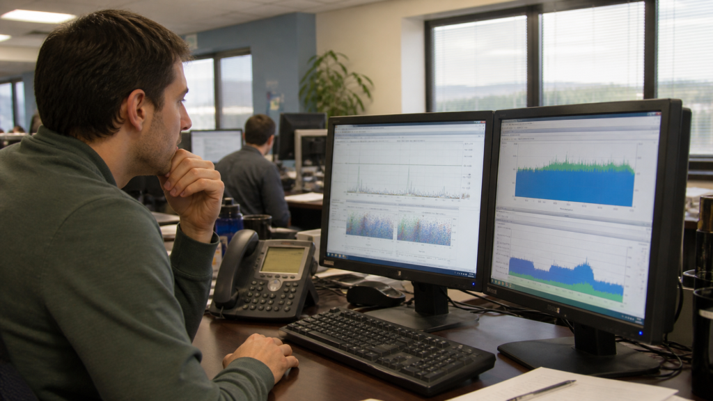 IT network servers where database optimization protects performance
