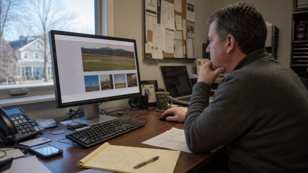 Web design workspace used for New Jersey business website projects