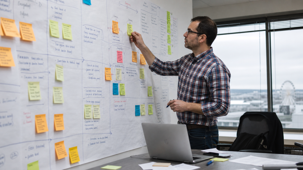 Small business growth desk for ecommerce website planning