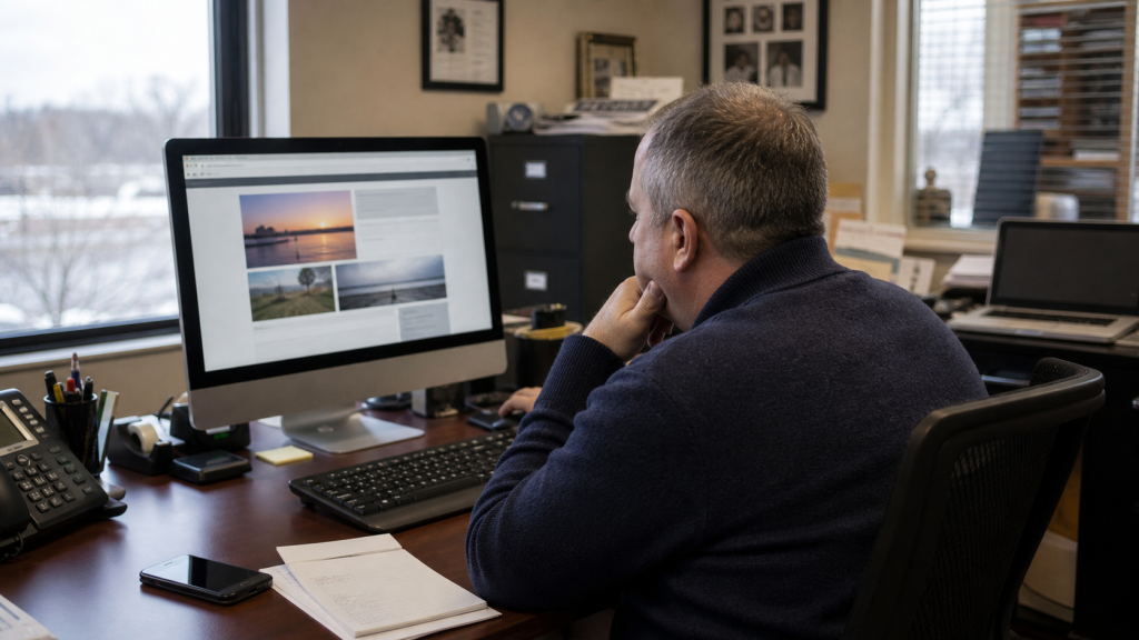 Web design workspace used for New Jersey business website projects