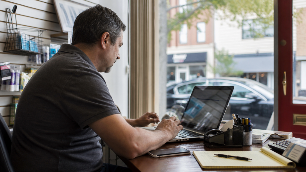 Small business office desk ready for website growth planning