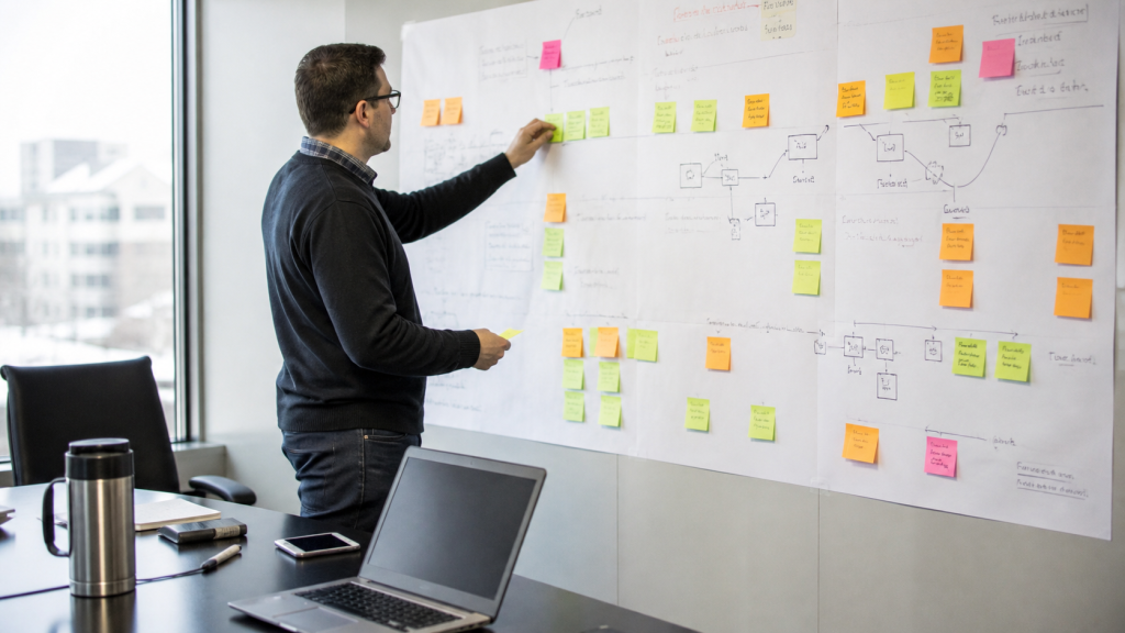 Small business growth desk for ecommerce website planning